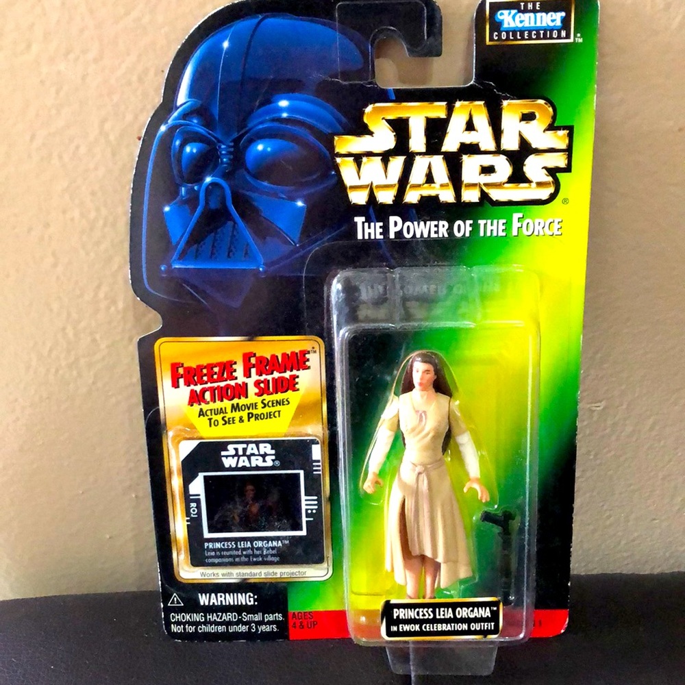 Vintage 1997 Star Wars Princess Leia Organa action figure w/ freeze frame slide